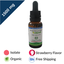 Load image into Gallery viewer, 1500 mg CBD Isolate Drops Strawberry Flavor
