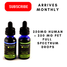 Load image into Gallery viewer, 250 mg + 250 mg Me and My Pet Bundle, Full Spectrum CBD MCT Oil Tinctures, Lemon & Natural Flavor