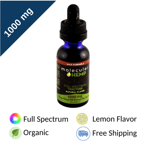 1000 mg Max Formula Full Spectrum CBD MCT Oil Tincture, Natural Flavor