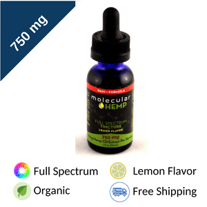 750 mg Pain Plus Formula, Full Spectrum CBD and MCT Oil Tincture, Lemon Flavor-25 mg CBD rich extract per serving