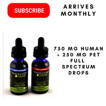 Load image into Gallery viewer, 750 mg + 250 mg Me and My Pet Bundle, Formula Full Spectrum CBD MCT Oil Tincture, Lemon Flavor